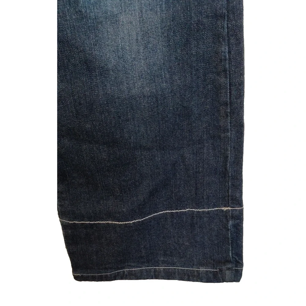NWT Patchwork Denim Jeans OLD SKOOL URBAN Wide Hem ARTSY Distressed Rips Sz 5/6 - Picture 11 of 16